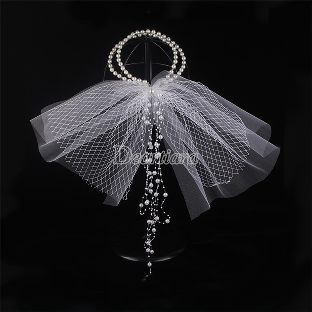 Băng Đô Cài Tóc Đính Ngọc Trai Nhân Tạo Phong Cách Hàn Quốc