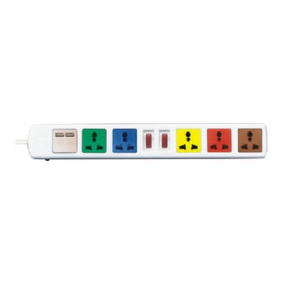 Ổ cắm đa năng lioa có cổng sạc usb 6d32wnusb trắng