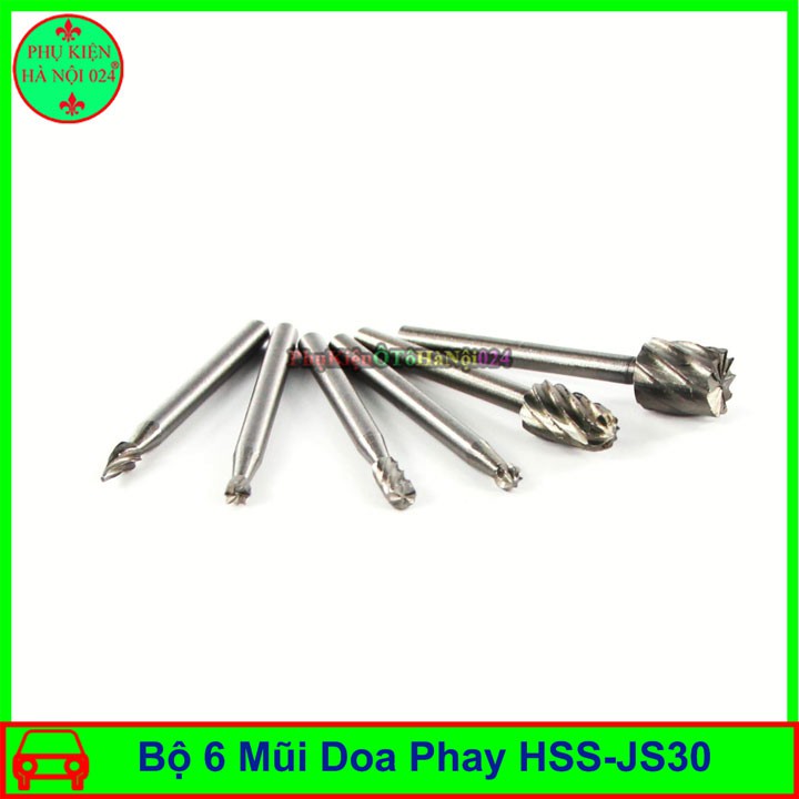 Bộ 6 Mũi Doa Phay HSS JS30 Đa Năng