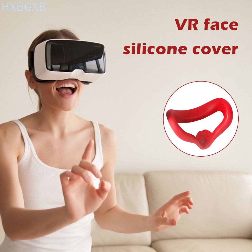 HXBG VR Glasses Cover Silicone Anti-slip VR Lens Eye Cover Protector Replacement for OCULUS QUEST 2, Red