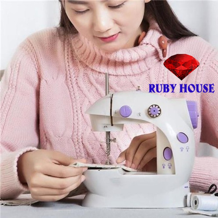 Máy khâu mini gia đình HÀNG CHUẨN, DỄ SỬ DỤNG, Máy may gia đình nhỏ gọn tiện lơi - Ruby House