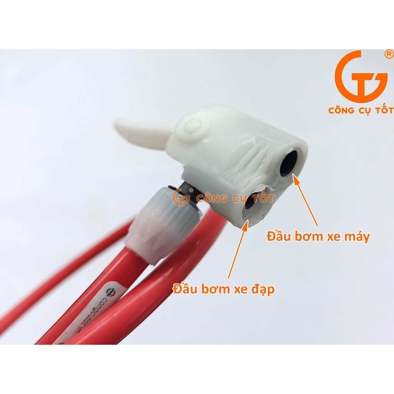 Đầu bơm nhựa xe đạp, xe máy 2 chế độ bơm