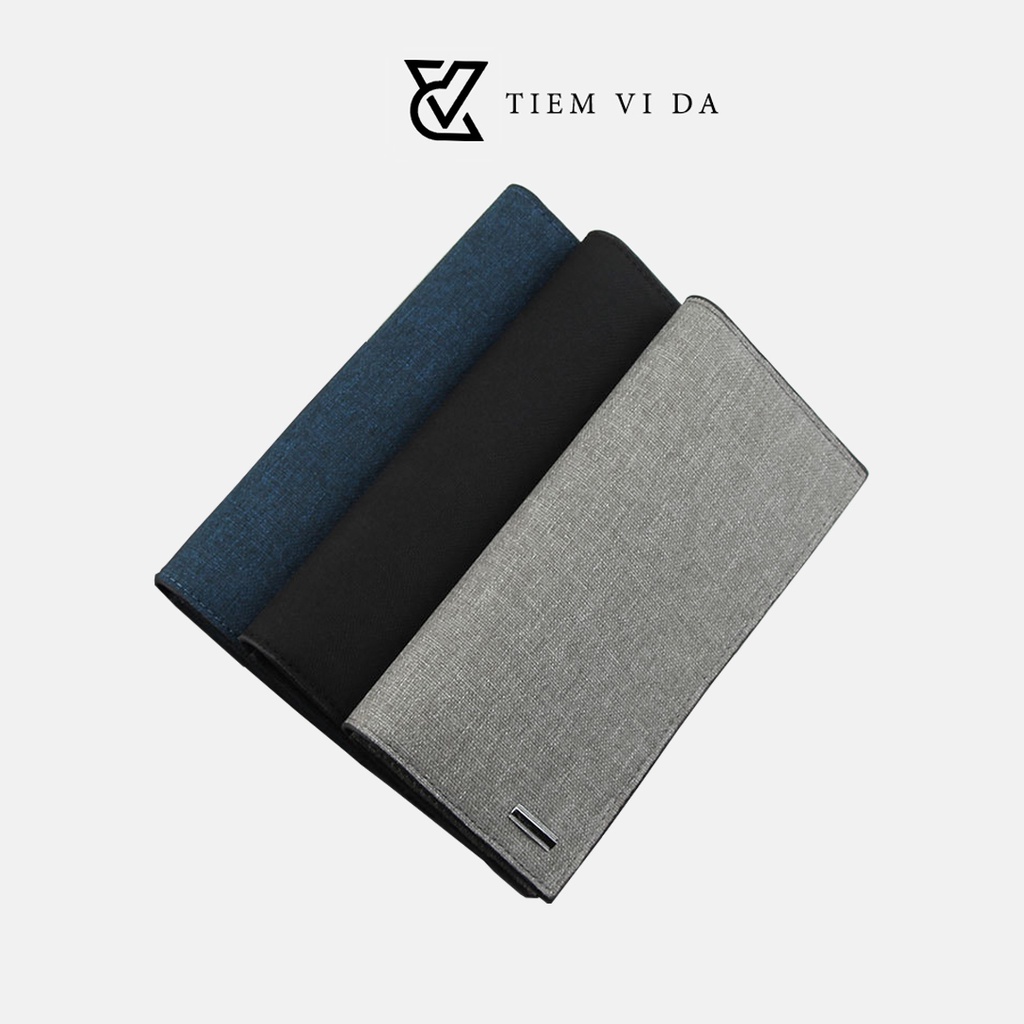 Ví dài nam cầm tay nhiều ngăn cao cấp bóp nam thời trang chất liệu canvas siêu bền đẹp v1126