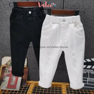 Quần kaki rách co giãn cho bé 10-25kg, quần jean bé trai bé gái