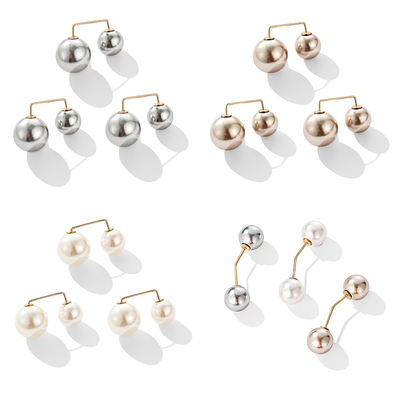 Set 3 Ghim Cài Áo Đính Ngọc Trai Đơn Giản Xinh Xắn