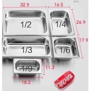 Khay topping inox đủ size sâu 10cm có nắp