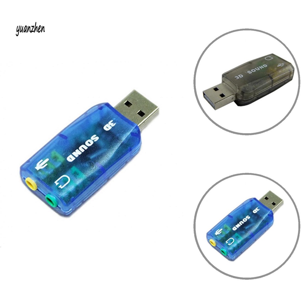 Thẻ Chuyển Đổi Âm Thanh Ngoài 5.1 Kênh USB Sang 3.5mm PC