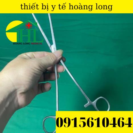 Panh Y Tế, Panh Gắp Phẫu Thuật, Pen Kẹp Y Tế, Panh Cong Không Mấu 24cm - Hàng Pakistan