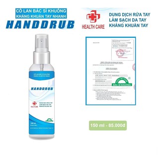 Nước Rửa Tay Khô HANDDRUB Bác Sĩ Khuông 150 ml