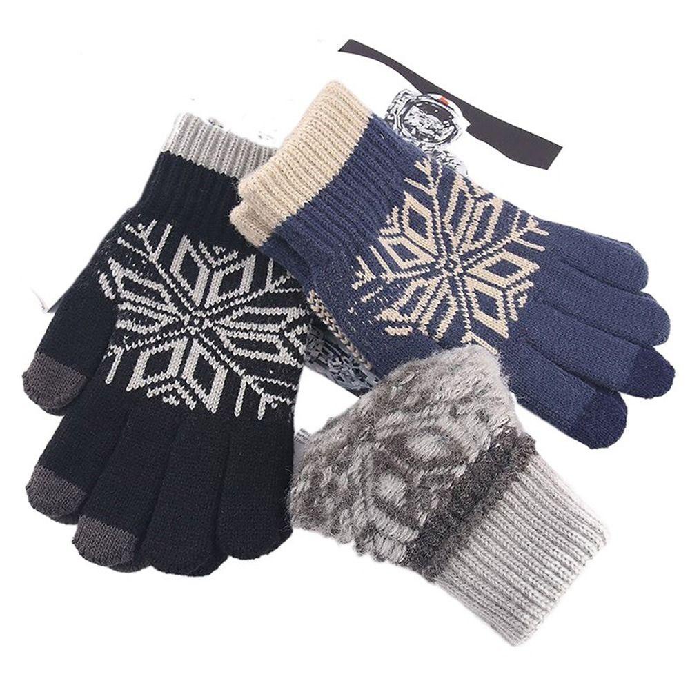 1 Găng Tay Len Giữ Ấm Mùa Đông Có Thể Sử Dụng Màn Hình Cảm Ứng