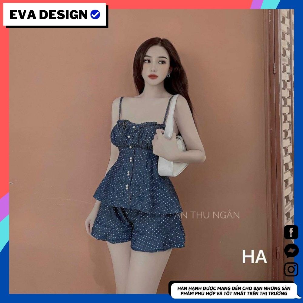 Set bộ jumpsuit ngắn nữ siêu đẹp , siêu xinh Tuean offcial 2 mảnh với họa tiết bắt mắt