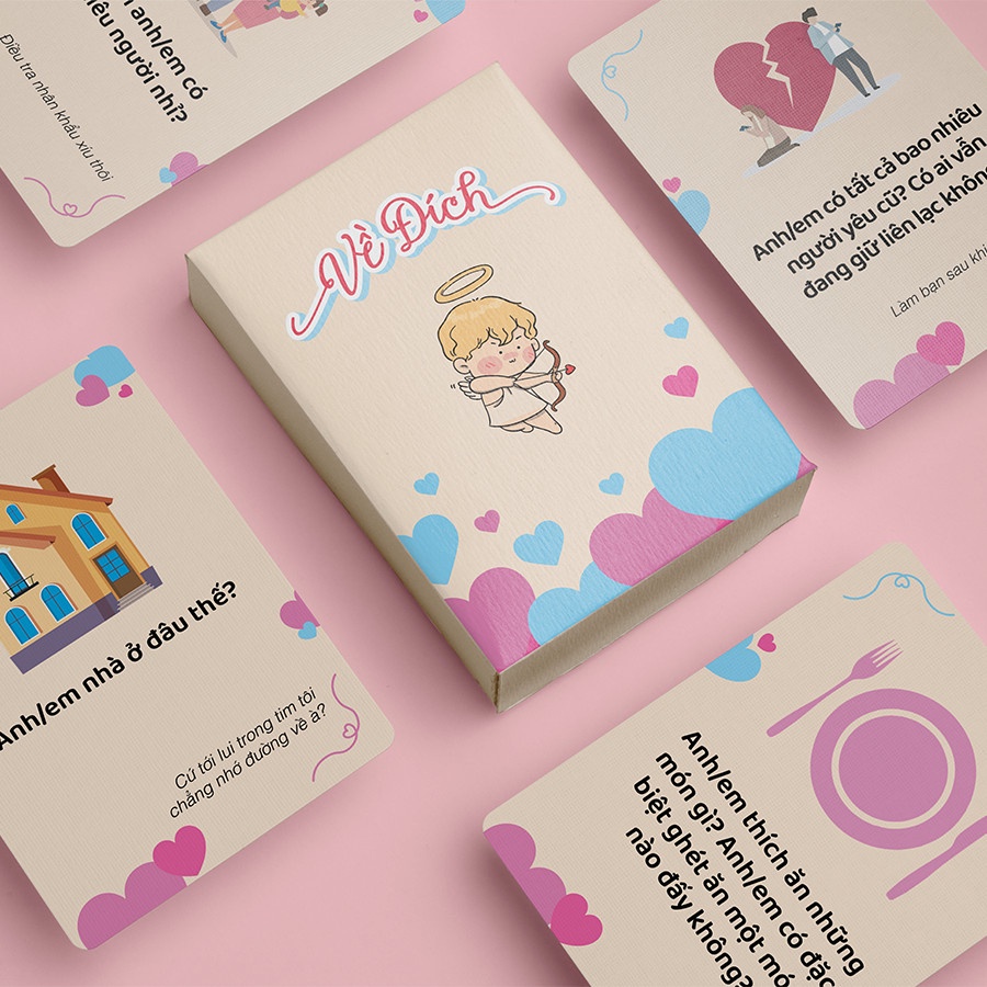 Bộ bài Về đích For couple, trò chơi chủ đề cặp đôi đang tìm hiểu để đến mối quan hệ nghiêm túc, crush thành người yêu