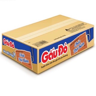Thùng 50 gói cháo gấu đỏ thịt bằm 50g