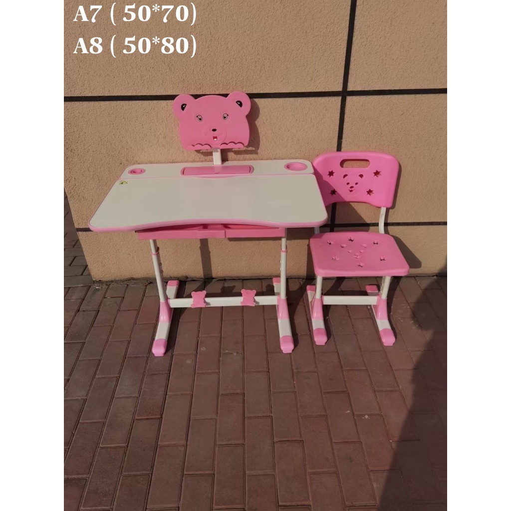 Bộ bàn ghế chống cận chống gù bàn học thông minh chỉnh được độ cao có giá đỡ sách và ngăn kéo tiện dụng SKYA  A82