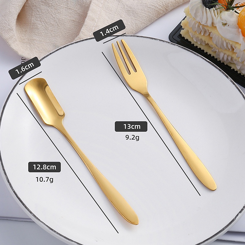 Muỗng Cà Phê Bằng Thép Không Gỉ Hình Vuông Dễ Thương