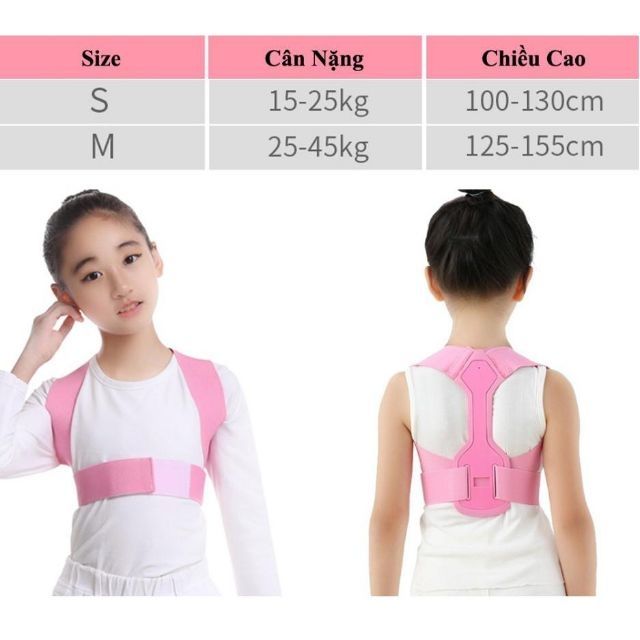 Đai chống gù lưng Trẻ em, Trị lưng Tôm cho bé