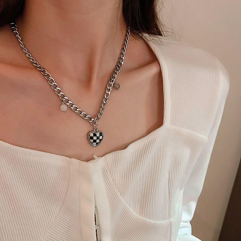 Vòng cổ Mặt Trái Tim Phong Cách Punk|Vòng Tay Chuỗi Hạt Phong Cách Hàn Quốc