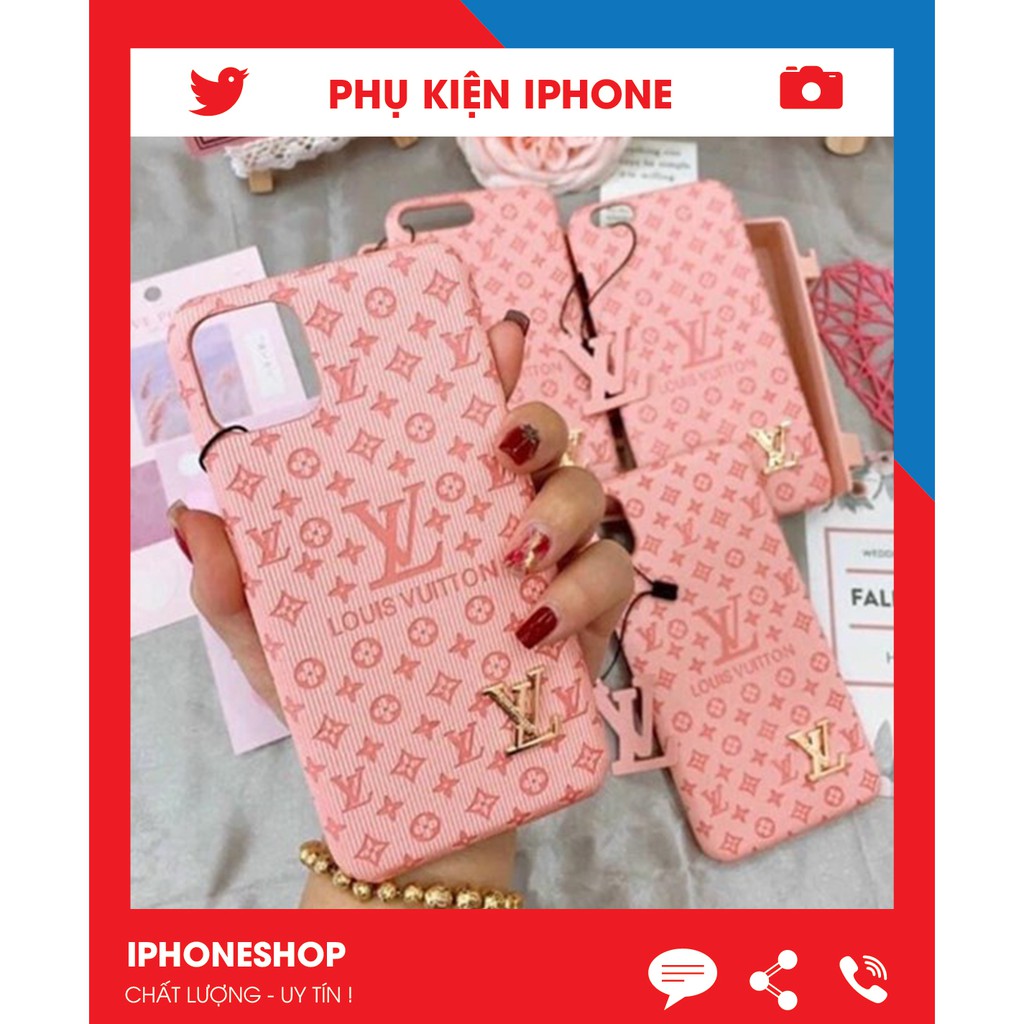 Ốp Lưng iphone - ốp iphone lv siêu phẩm hồng lót nỉ KÈM LOGO LV SANG CHẢNH Full Viền 7/8plus/X-XS/XSMAX/11/12/pro/promax | BigBuy360 - bigbuy360.vn