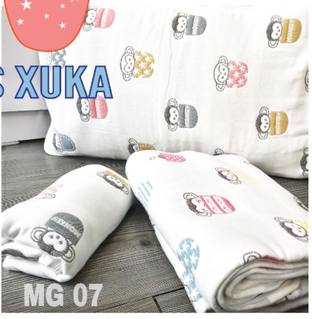 Combo mền và bao gói cotton sợi tre