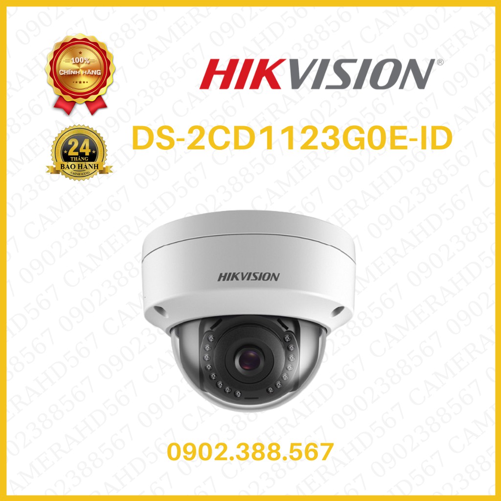 Camera IP Dome hồng ngoại 2.0 Megapixel HIKVISION DS-2CD1123G0E-ID