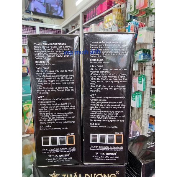 nhuộm tóc thái dương 1 gói 10gr { chuẩn cty }
