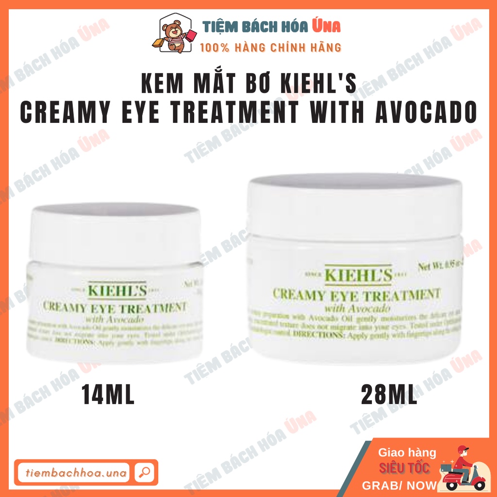 Kem mắt bơ Kiehl's creamy eye treatment with Avocado fullsize và minisize