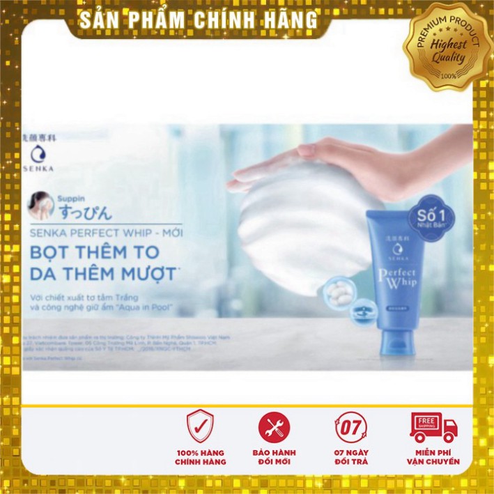 [Hàng Chính Hãng] Sữa Rửa Mặt Senka Perfect Whip Xanh