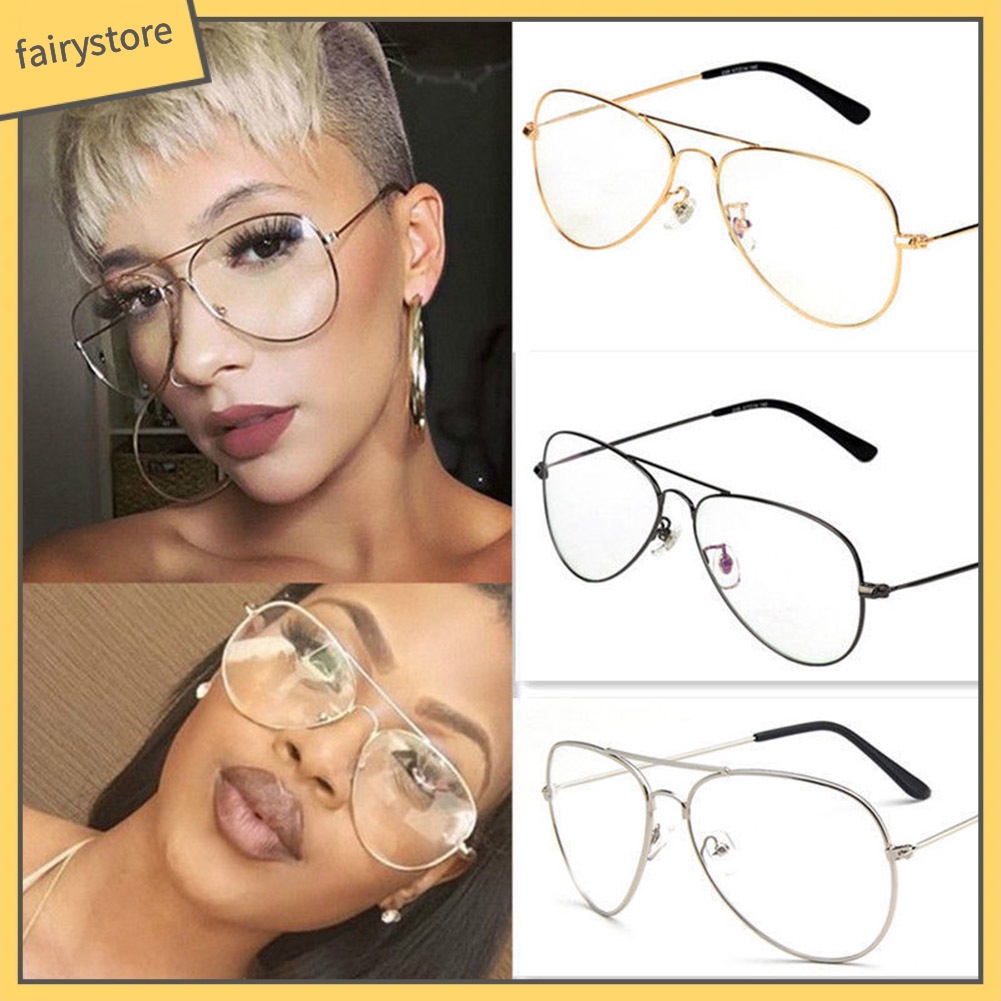 Mắt Kính Gọng Kim Loại Phong Cách Retro