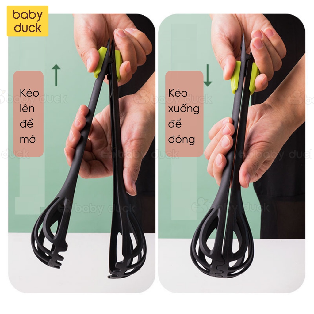 Kẹp nhựa gắp trứng đa năng, phới đánh trứng