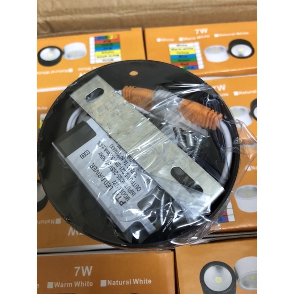 Đèn ống bơ ốp trần nổi 7W + 12w ánh sáng vàng, 3 màu + Bảo hành 1 năm Anteico