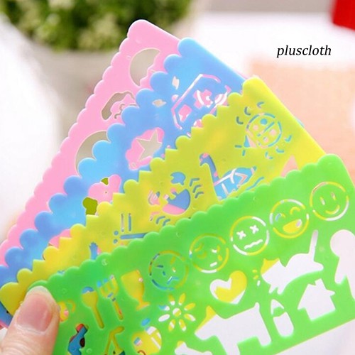 Bộ 4 thước vẽ hình nghệ thuật cho bé