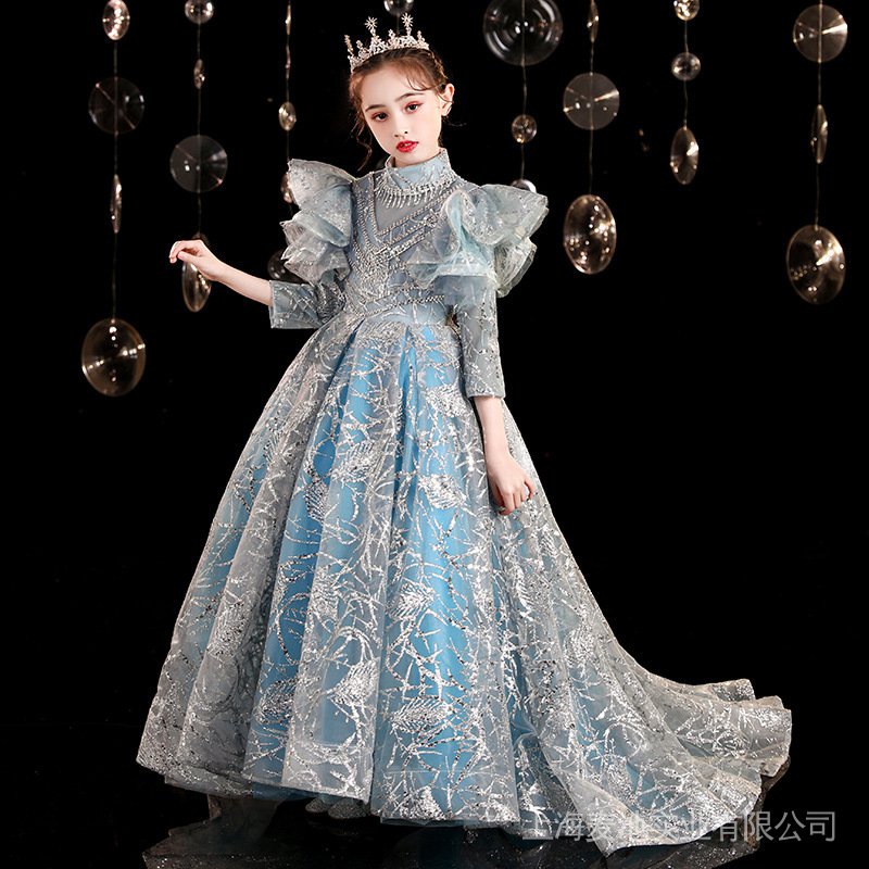 Đầm Công Chúa Họa Tiết Hoa Phong Cách Phương Tây Thời Trang Cho Bé Gái