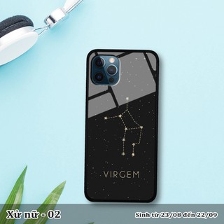 Ốp lưng kính 3D iPhone 12 Pro Max cung hoàng đạo