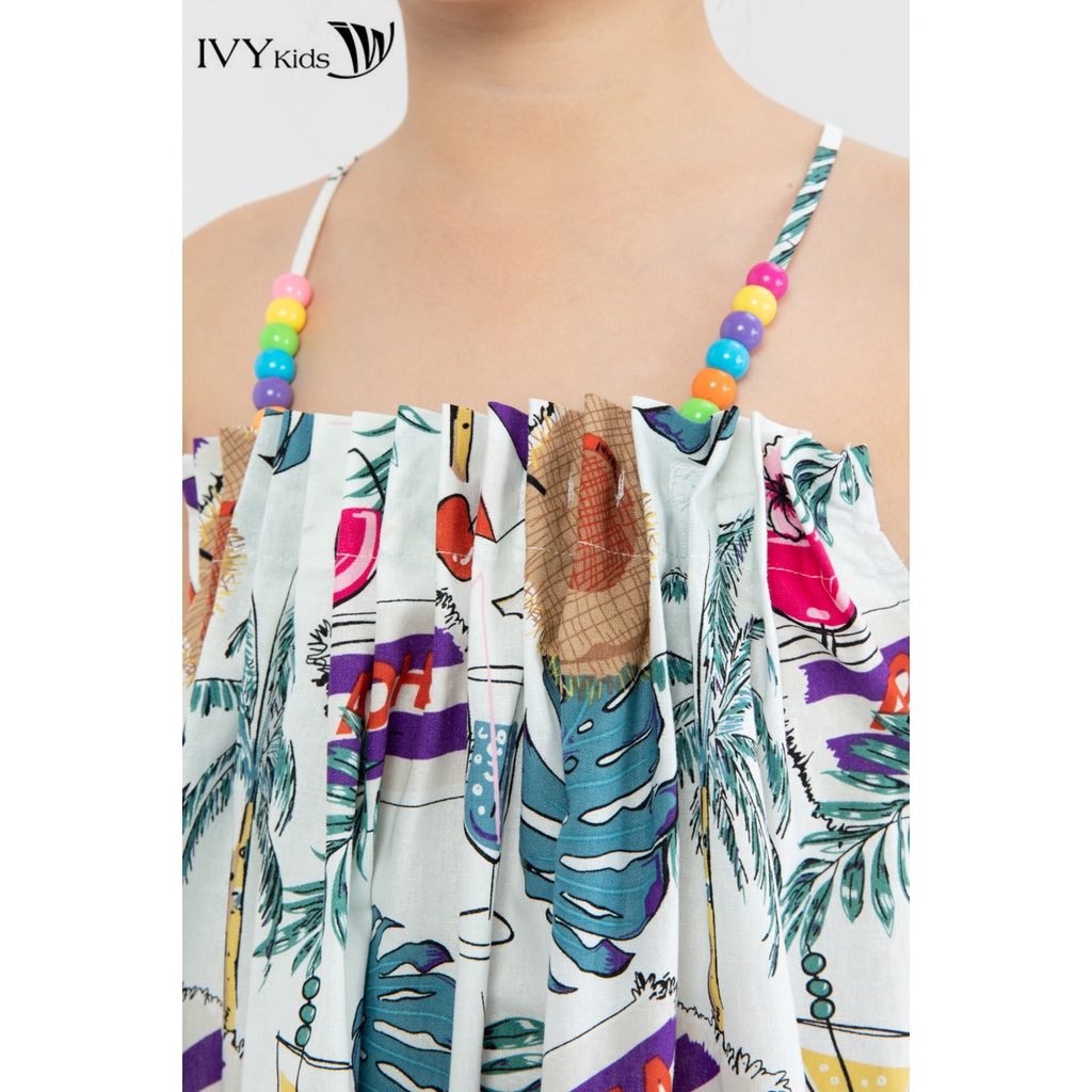 Đầm xòe 2 dây bé gái IVY moda MS 40G1350