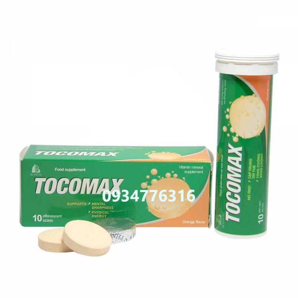 ✅ Viên Sủi Tocomax - 10 viên sủi - hỗ trợ tập trung trí tuệ, tăng cường năng lượng.