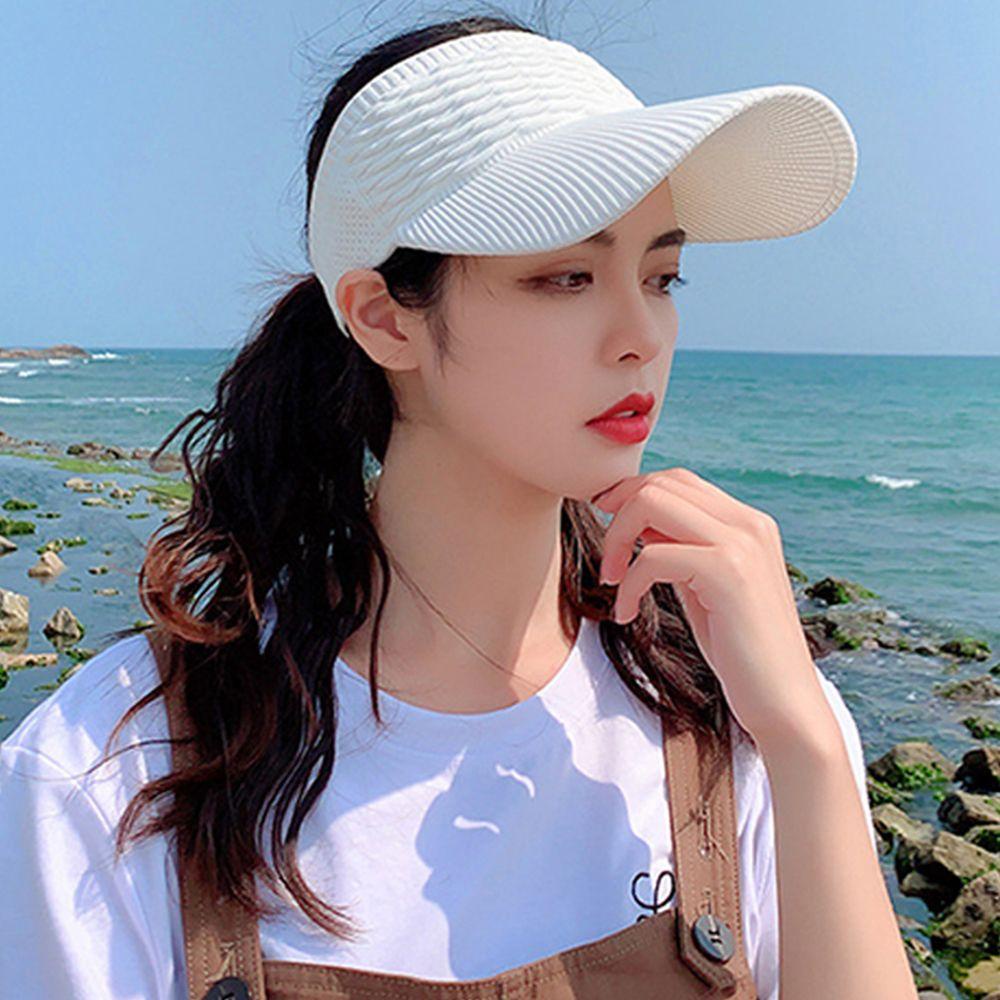 Mũ Lưỡi Trai Chống Nắng Tia UV Bằng Polyester Phong Cách Hàn Quốc Dành Cho Nữ