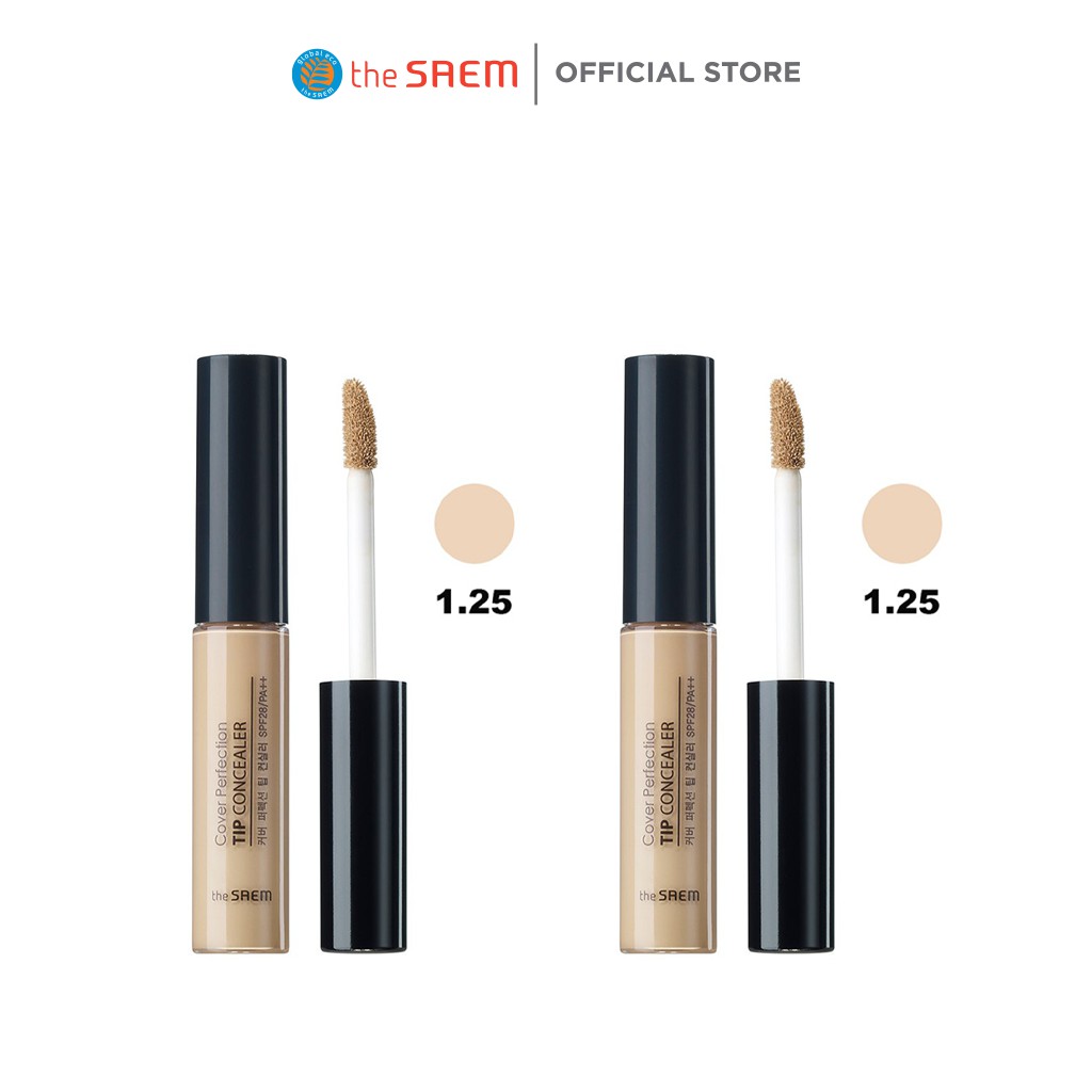 [Combo 2 sản phẩm] Kem che khuyết điểm The Saem Cover Perfection Tip Concealer (6.5g x 2SP)
