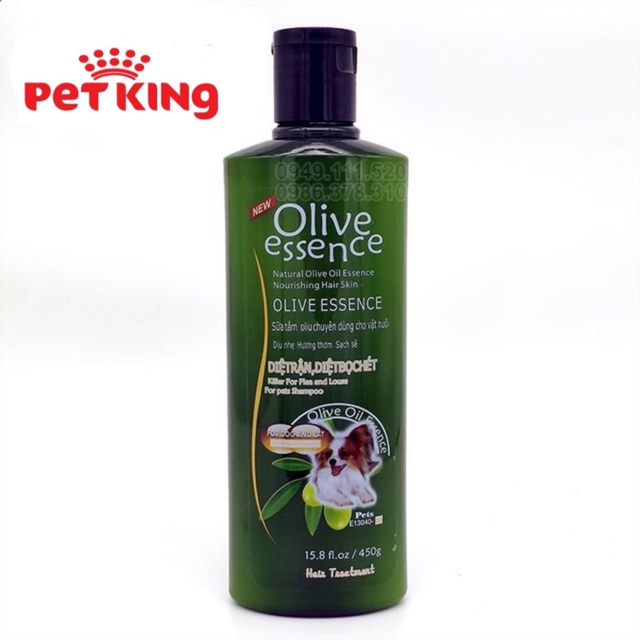 Sữa Tắm cho Chó Mèo Lông Trắng và Lông Sáng Màu Olive 450ml