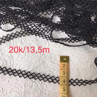 Set 2 dây ren đen zichzac nhí