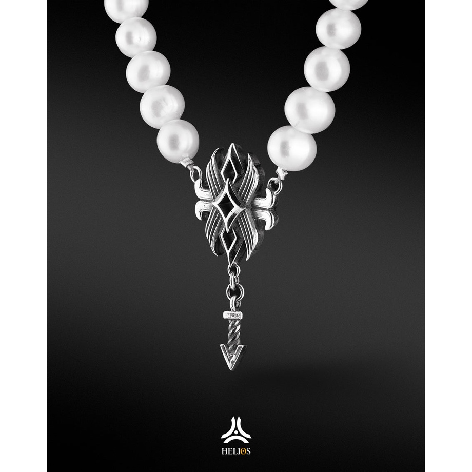 Dây chuyền bạc nam HeliSilver Lotus Pearl Arrow Helios Original S925 DCBN100