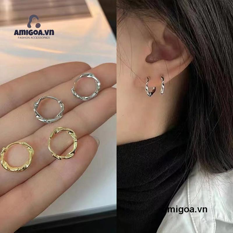 ✨✨Khuyên tai dạng vòng xoắn đơn giản phong cách retro Hàn Quốc thời trang cho nữ