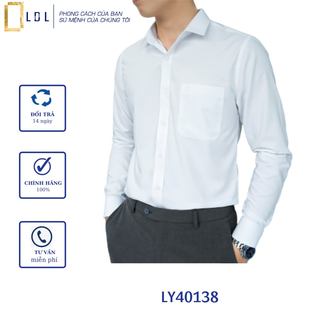 Áo sơ mi nam dài tay  LDL, sơ mi công sở cao cấp kiểu dáng đơn giản tinh tế và lịch sự dáng áo ôm vừa | BigBuy360 - bigbuy360.vn