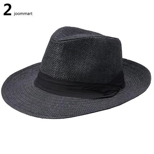 Mũ cói đi biển phối dây ruy băng thời trang cho nam nữ | BigBuy360 - bigbuy360.vn