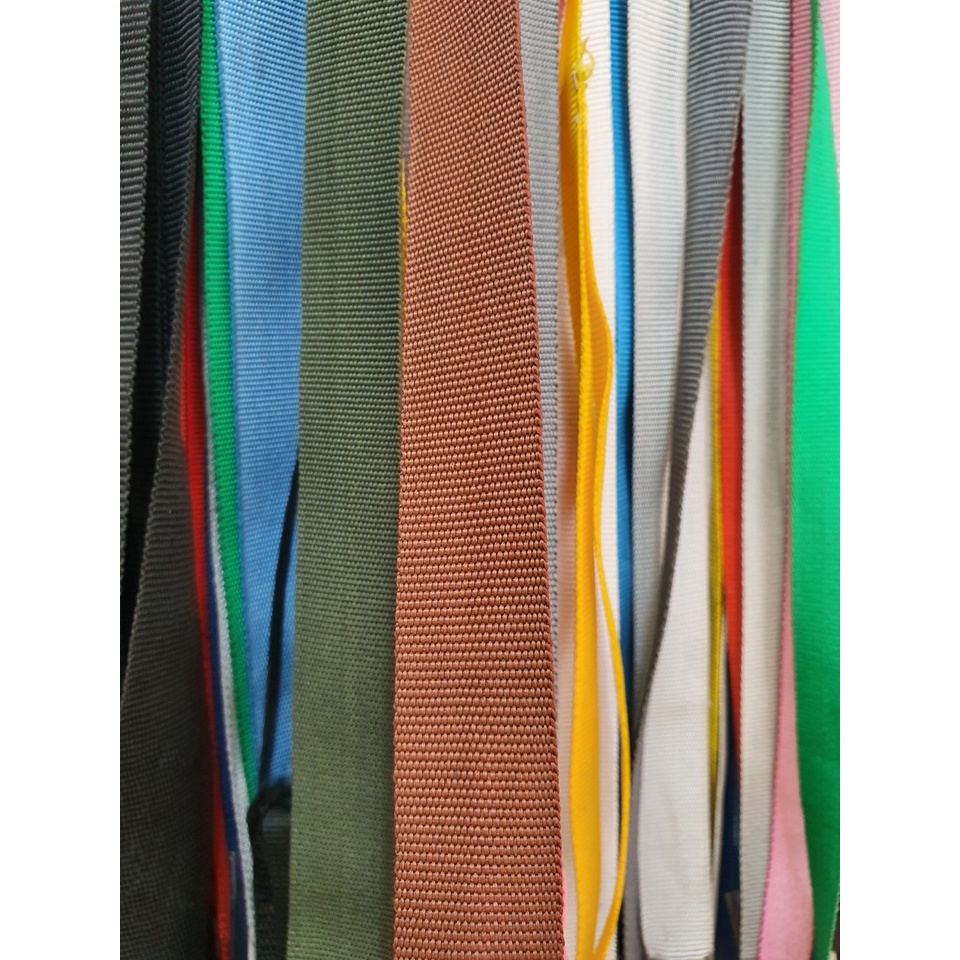 Dây đai cotton, dây dù dẹp, dây quai túi màu đen size 3cm