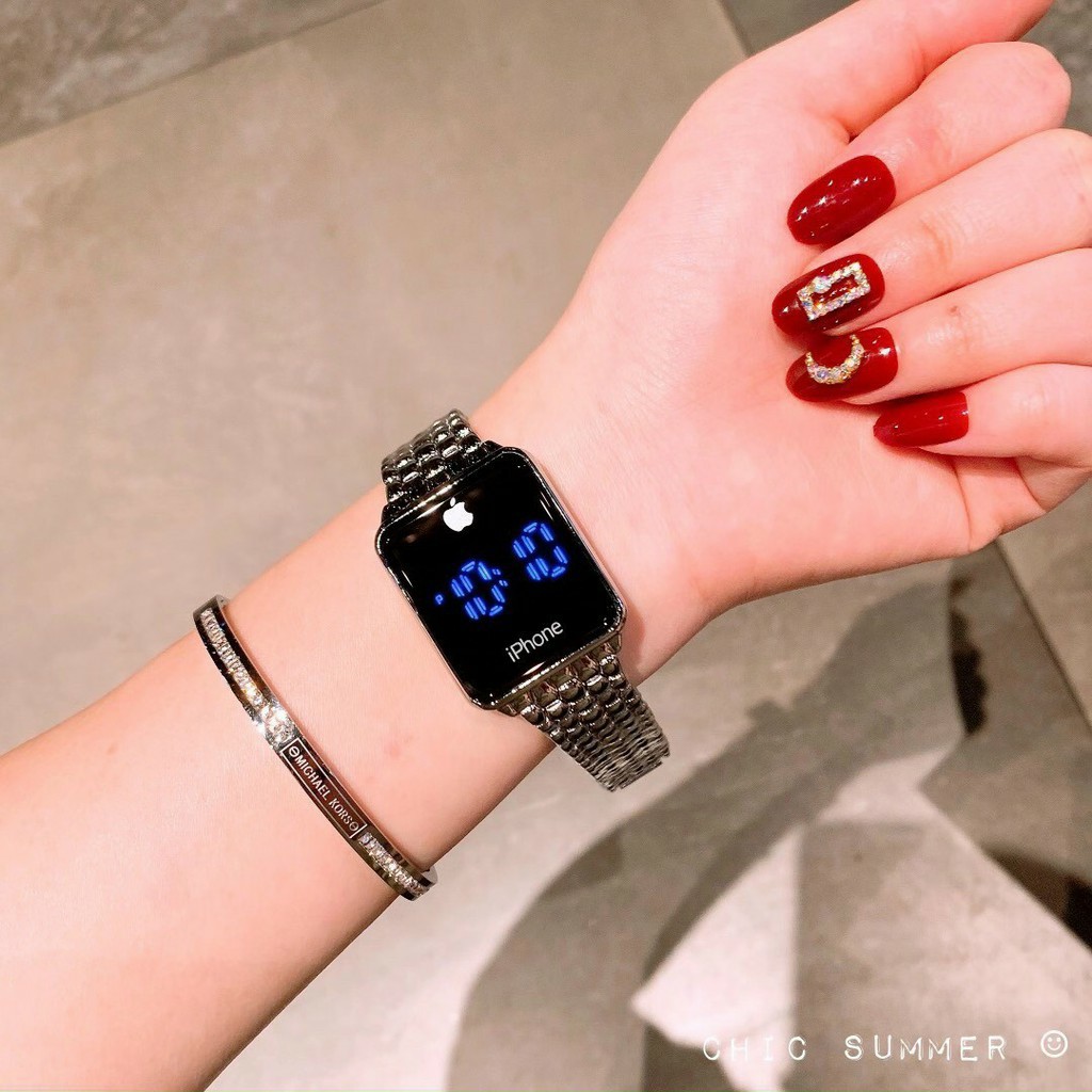 Đồng hồ Nam (nữ) Iphone mặt cảm ứng điện tử, dây thép không gỉ - Đồng hồ điện tử apple watch | BigBuy360 - bigbuy360.vn