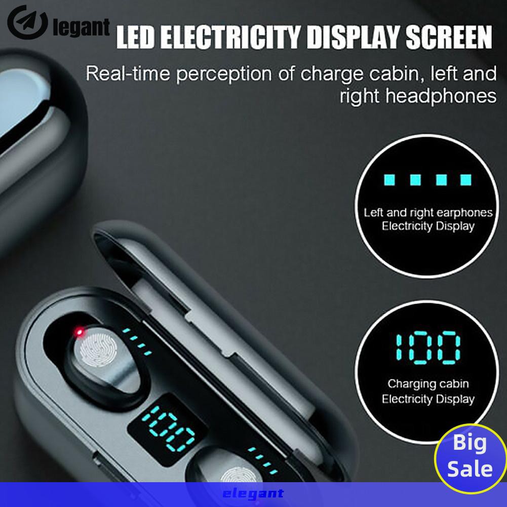 Bộ Tai Nghe Không Dây Bluetooth 5.0 Egxf9-01 Tws Có Hộp Sạc