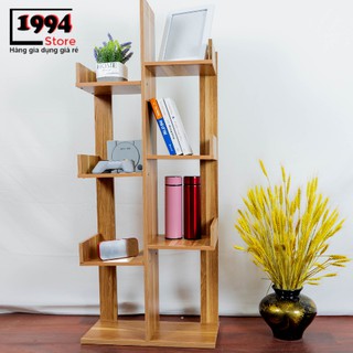 [ BH 1 năm] Kệ sách xương rồng - Giá gỗ hình cây 8 ngăn - Kệ đựng tài liệu chất liệu gỗ nhập khẩu, bền, đẹp, chắc chắn