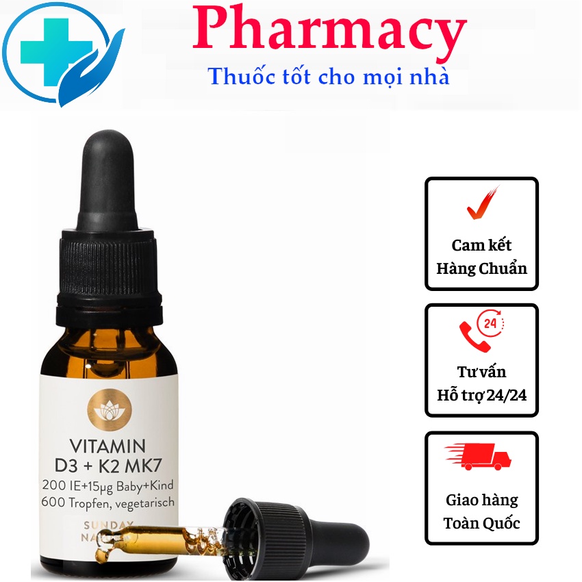 Vitamin D3 K2 Mk7 Sunday Natural 20ml Đức