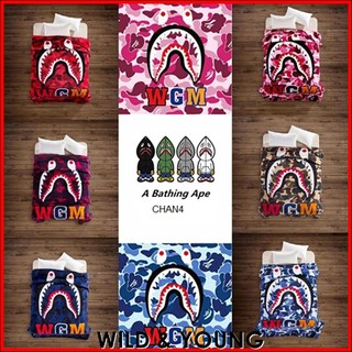 ⚡️HOT SALE ⚡️Chăn Nhung Tuyết Bape  Aape Cá mập/Vượn Có Thể Làm Ga, Thảm, Trải Sofa (Size 130 x 150 cm) (CHAN4)