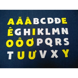 Bộ 29 chữ cái tiếng việt bằng vải dạ nỉ